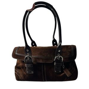Elegant coach Brown Leather Handbag